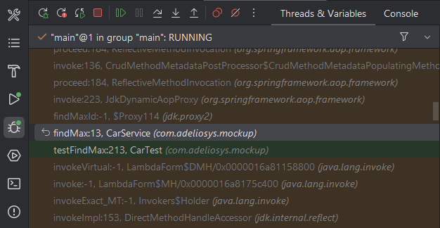 Walk the call stack